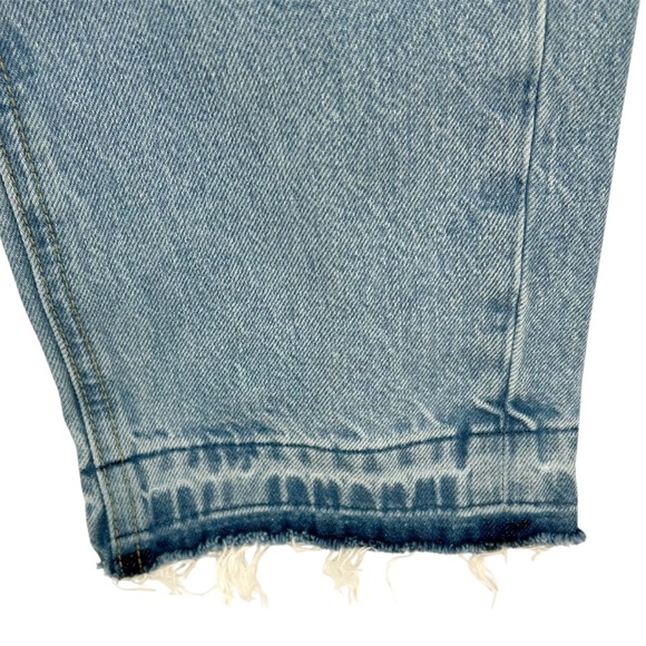 Escada Sport Light Wash Distressed Fringe Heart Released Hem Sexy Boyfriend Jean - Picture 5 of 15